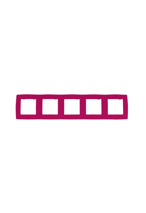 PRIME 5 GANG FRAME IP20 PINK
