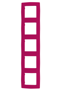 PRIME 5 GANG FRAME IP20 PINK