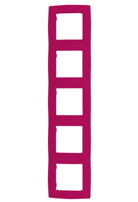 PRIME 5 GANG FRAME IP20 PINK