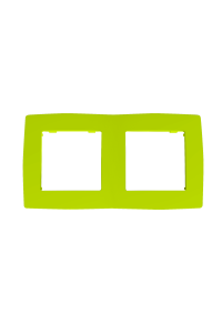 PRIME 2 GANG FRAME IP20 LIGHT GREEN