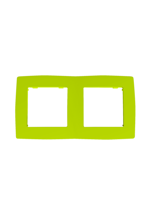 PRIME 2 GANG FRAME IP20 LIGHT GREEN