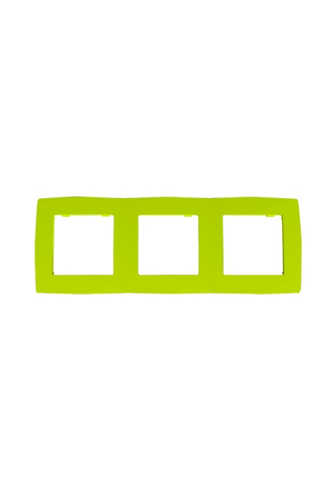PRIME 3 GANG FRAME IP20 LIGHT GREEN