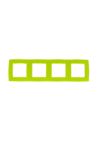 PRIME 4 GANG FRAME IP20 LIGHT GREEN