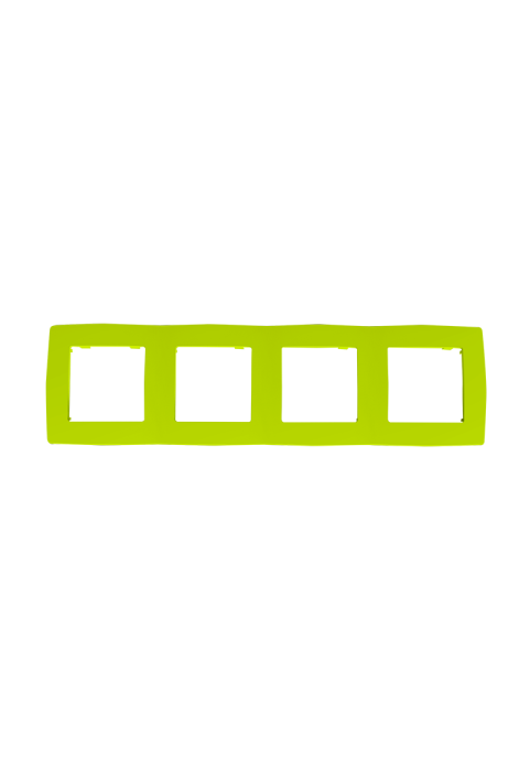 PRIME 4 GANG FRAME IP20 LIGHT GREEN