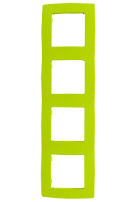 PRIME 4 GANG FRAME IP20 LIGHT GREEN