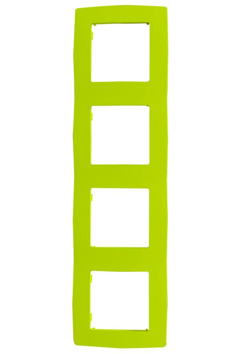PRIME 4 GANG FRAME IP20 LIGHT GREEN
