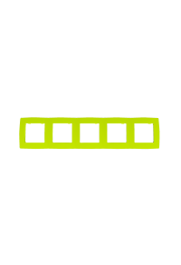 PRIME 5 GANG FRAME IP20 LIGHT GREEN