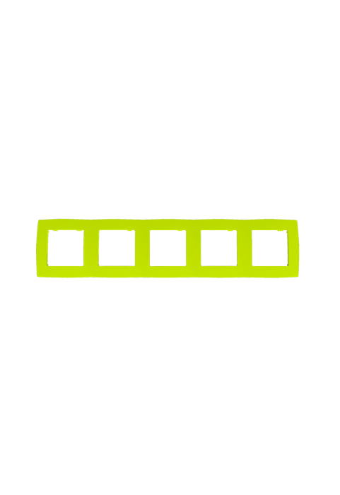 PRIME 5 GANG FRAME IP20 LIGHT GREEN