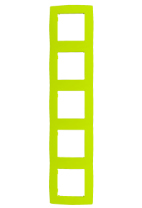 PRIME 5 GANG FRAME IP20 LIGHT GREEN