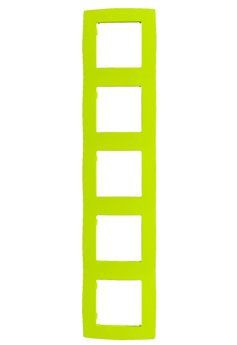 PRIME 5 GANG FRAME IP20 LIGHT GREEN