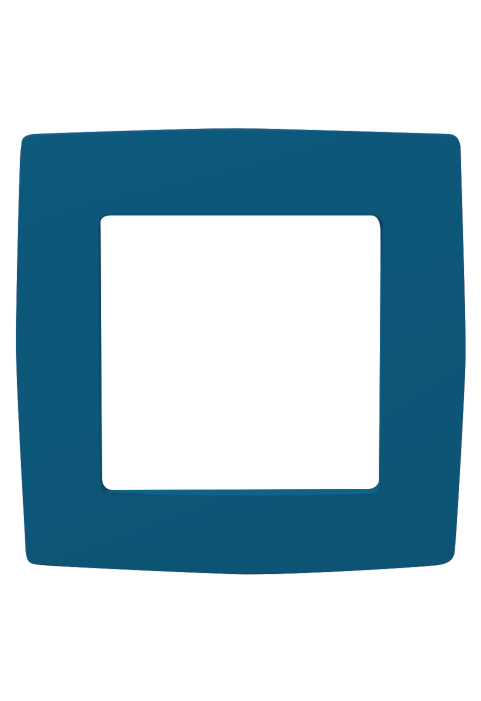 PRIME 1 GANG FRAME IP20 AZURE