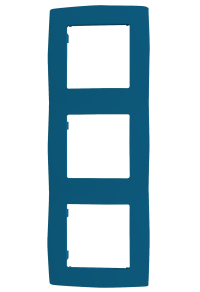 PRIME 3 GANG FRAME IP20 AZURE