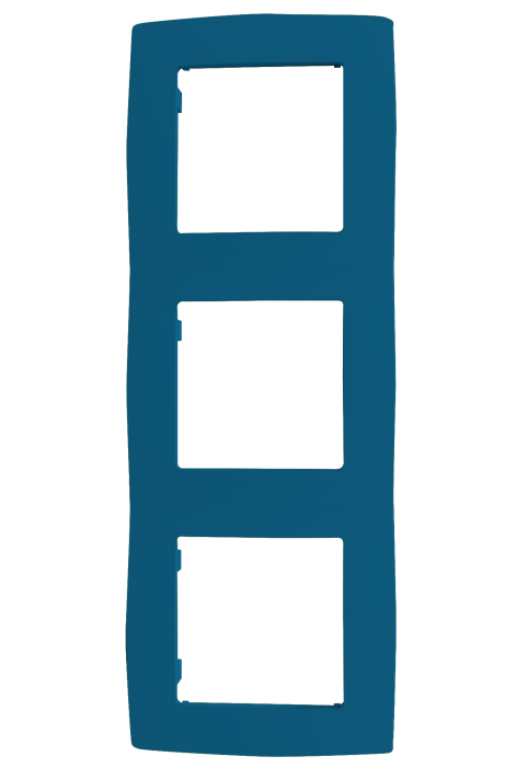 PRIME 3 GANG FRAME IP20 AZURE