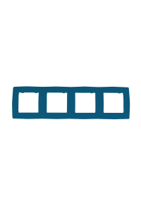 PRIME 4 GANG FRAME IP20 AZURE
