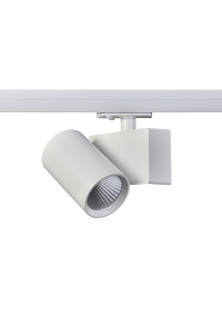 WHITE LED TRACK LUMINAIRE 20W 4000K 1-PHASE 38° 2100LM 230V AC Ra80