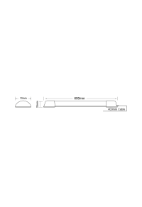 LED LINEAR LUMINAIRE 18W 1400LM 3000K 120° 230V AC IP44 Ra>80 30.000HRS