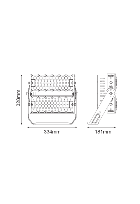 LED HIGH POWER FLOOD LUMINAIRE 240W, 37200LM, 5000K, 60°, 230V AC , IP66, IK10