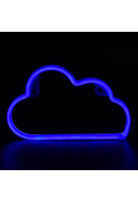 ОБЛАК, 48 NEON LED СВЕТЛИНИ С БАТЕРИЯ (3xAA)/USB, СИН, IP20, 29.5x2x18.5cm