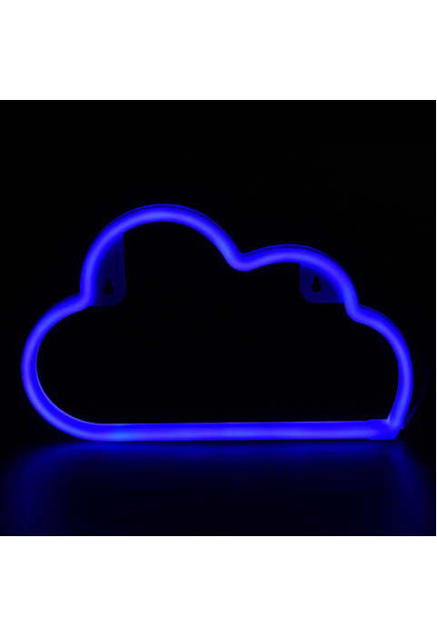 ОБЛАК, 48 NEON LED СВЕТЛИНИ С БАТЕРИЯ (3xAA)/USB, СИН, IP20, 29.5x2x18.5cm