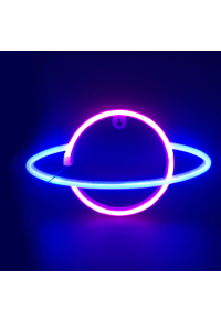 CELESTIAL BODY, 108 NEON LED СВЕТЛИНИ С БАТЕРИЯ (3xAA)/USB, РОЗОВ И СИН, IP20, 17.5x2x30cm