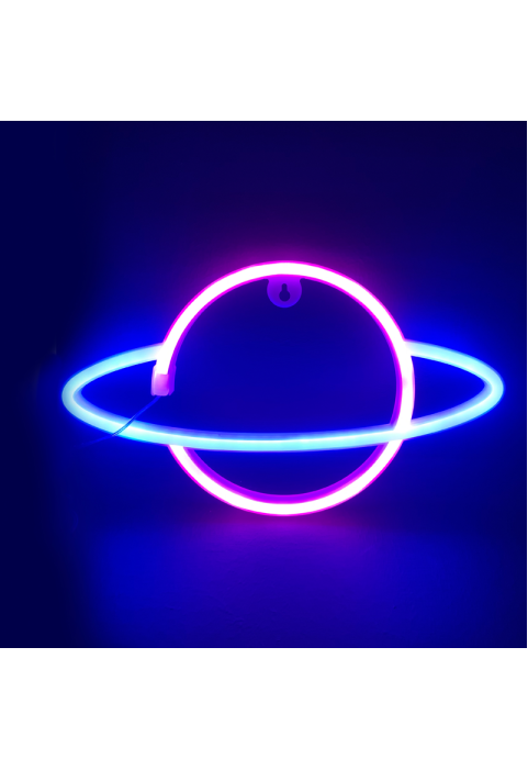 CELESTIAL BODY, 108 NEON LED СВЕТЛИНИ С БАТЕРИЯ (3xAA)/USB, РОЗОВ И СИН, IP20, 17.5x2x30cm