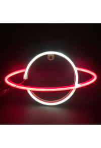 CELESTIAL BODY, 108 NEON LED СВЕТЛИНИ С БАТЕРИЯ (3xAA)/USB, ЧЕРВЕНО И ХЛАДНО БЯЛО, IP20, 17.5x2x30cm