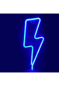 ФЛАШ, 98 НЕОНОВИ LED СВЕТЛИНИ С БАТЕРИЯ (3xAA)/USB, СИН, IP20, 34x2x13cm
