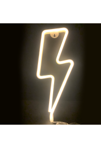 ФЛАШ, 98 NEON LED СВЕТЛИНИ С БАТЕРИЯ (3xAA)/USB, WW, IP20, 34x2x13cm