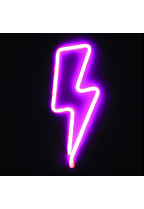 FLASH, 98 NEON LED LIGHTS WITH BATTERY (3xAA)/USB, PINK, IP20, 34x2x13cm