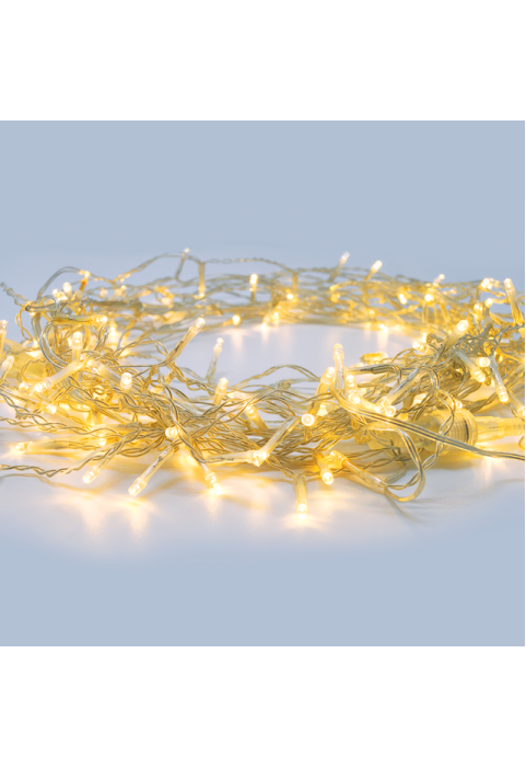 20LED НИЗ СВЕТЛИНИ БАТЕРИЯ (2xAA), WW СТАБИЛЕН, IP20, 190 + 30cm, TRAN / НАЕМ ОЛОВО КАБЕЛ