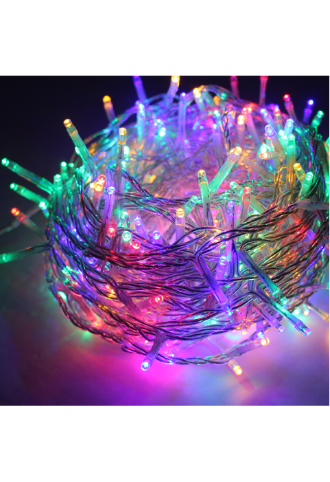 20ЛЕД НИЗ СВЕТЛИНИ БАТЕРИЯ (2xAA), RGB СТАБИЛЕН, IP20, 190 + 30cm, TRAN / НАЕМ ОЛОВО КАБЕЛ