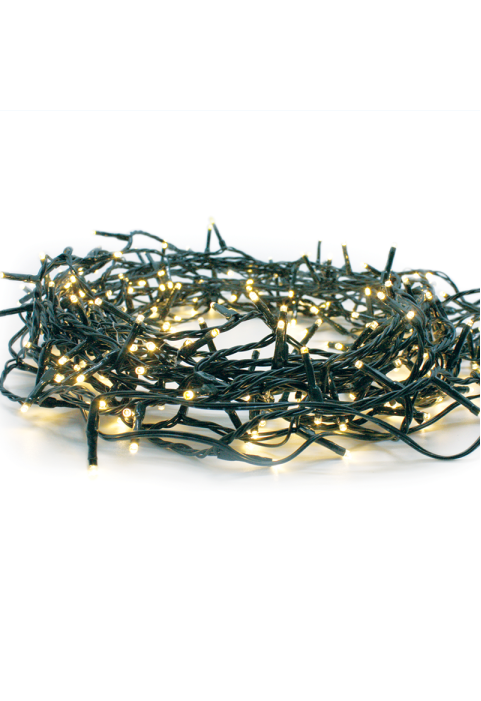 50LED НИЗ СВЕТЛИНИ БАТЕРИЯ (3xAA), CW 6 / 18 ТАЙМЕР & 8 ФУНКЦИИ, IP44, 490 + 30cm, ЗЕЛЕН ВОДЕЩ КАБЕЛ