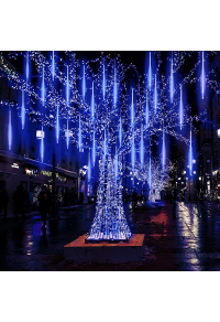 "КОКИЧЕ" 180 CW LED СВЕТЛИНИ, 18LX10DROPS LENGHT30CM, ПРИЛЕП. (3ΧΑΑ), 6/18 ТАЙМЕР IP44, 3.6m+40cm TRAN/RENT КАБЕЛ