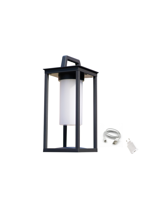 ^LED SMD TABLE BATTERY LUMINAIRE 3W 150LM 180° 3.000K DARK GREY CRI80 IP54