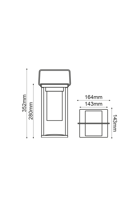 ^LED SMD TABLE BATTERY LUMINAIRE 3W 150LM 180° 3.000K DARK GREY CRI80 IP54