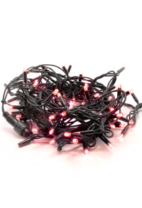 ГУМЕН ПРОВОДНИК 100 LED STRING LIGHTS (НА 10cm), ЧЕРВЕН, СВЪРЗВАЩ СЕ (MAX 10 КОМПЛЕКТА), IP44, 10m