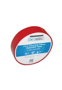 ^ ELECTRICAL PVC TAPE ACAELEC RED 0.13mmx19mmx20yds