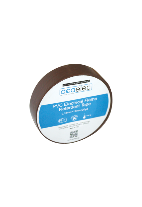 ^ ELECTRICAL PVC TAPE ACAELEC BROWN 0.13mmx19mmx20yds