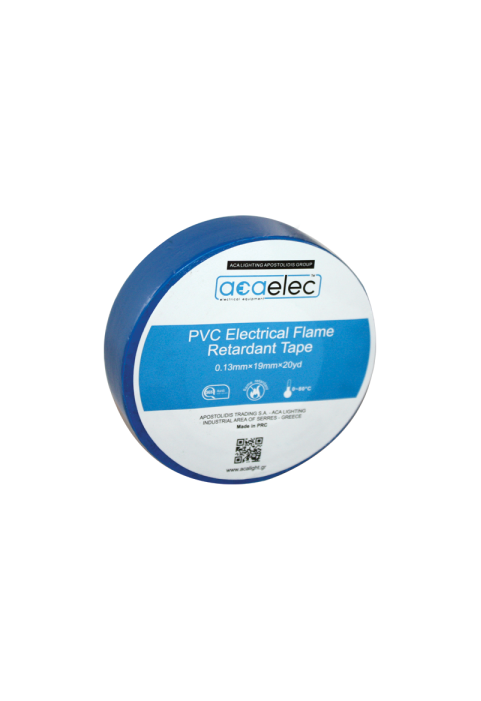 ^ ELECTRICAL PVC TAPE ACAELEC BLUE 0.13mmx19mmx20yds
