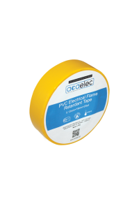 ^ ELECTRICAL PVC TAPE ACAELEC YELLOW 0.13mmx19mmx20yds