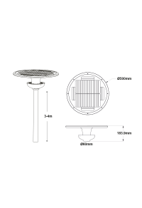LED SOLAR URBAN LUMINAIRE 25W 4000K 2000LM RA80 IP65 50000HRS 