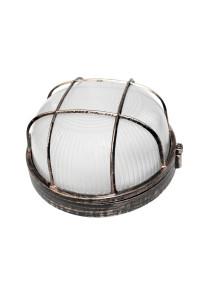 WALL LUMINAIRE Ε27 Φ190 RUST WITH GRID