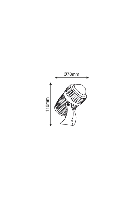 ^LED LUMINAIRE 8W 500LM 4000K 8° 230V AC IP66 Ra>80 30.000HRS