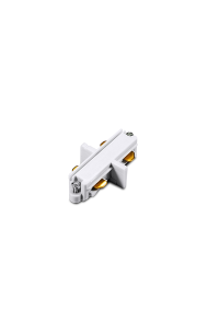 WHITE STRAIGHT CONNECTOR WITH 2 WIRES