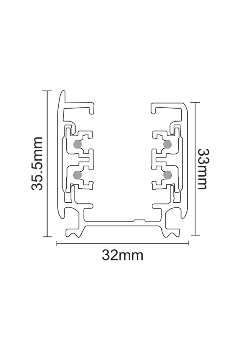 TRACK 4 CABLE 3 METER WHITE