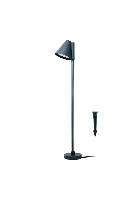 GU10 POST LUMINAIRE 230V AC DARK GREY IP65 MAX.20W WITH SPIKE AND BASE