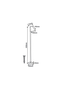 GU10 POST LUMINAIRE 230V AC DARK GREY IP65 MAX.20W WITH SPIKE AND BASE
