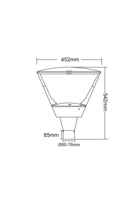 LED URBAN LUMINAIRE VIVIDO 40W 3000K 230V 4800LM 5YRS GUARANTEE