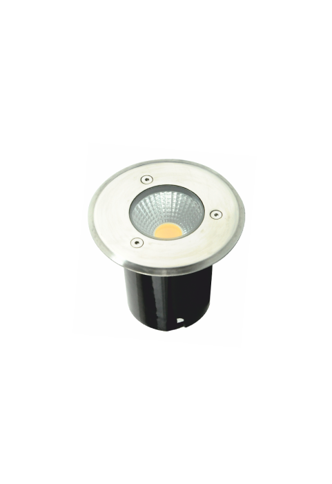 ^LED ROUND COB INGROUND SPOT LUMINAIRE 7W 450LM 3000K 45° 230V AC IP67 Ra80 30000hrs