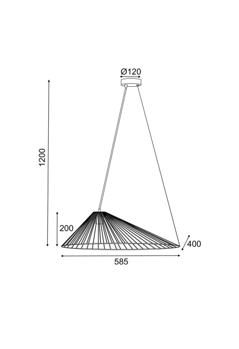 ПЕНДЕЛ 1xE27 CAPPELLO ЗЛАТИСТ МЕТАЛ 60Χ40120CM